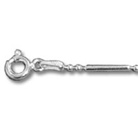 Silver chain necklace with spring-ring clasp