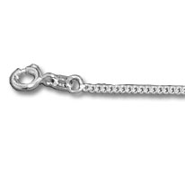 Silver chain necklace with lobster clasp