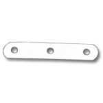 Metal connector plate with three holes