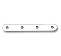 Metal flat connector plate with four holes