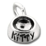 Mini silver Kitty bowl pendant