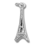 Silver Eiffel Tower pendant charm