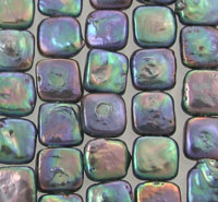 Iridescent abalone shell mosaic tiles