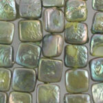 Iridescent mother of pearl square mosaic tiles