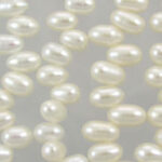 Lustrous white freshwater pearl strands