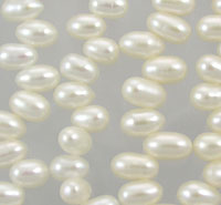 Lustrous white freshwater pearl strands