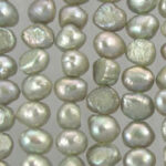 Close-up of lustrous baroque freshwater pearls