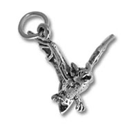 silver bird pendant charm jewelry