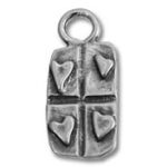 Small silver pendant with four hearts
