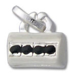 Sterling silver harmonica charm bead