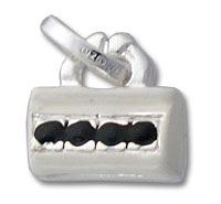 Sterling silver harmonica charm bead