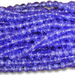Purple-blue faceted gemstone bead strands