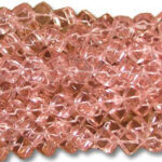 8mm Pink Czech Glass Cube