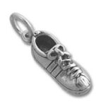 small silver sneaker charm pendant