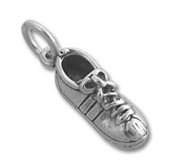 small silver sneaker charm pendant