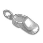 silver clog shoe charm pendant