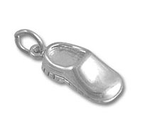 silver clog shoe charm pendant