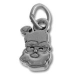 Silver Santa Claus Christmas charm pendant