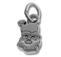 Silver Santa Claus Christmas charm pendant