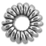 Silver coiled hair tie