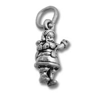 tiny silver Santa Claus charm pendant