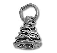 Silver Christmas tree charm pendant