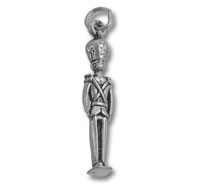 Silver toy soldier charm pendant