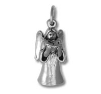 silver angel pendant charm