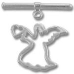 Silver angel charm with toggle clasp