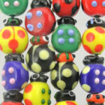 Multi-Color Ladybug Glass Bead