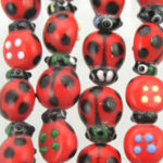 Ladybug Red-Black Glass Beads