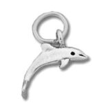 Silver dolphin charm pendant