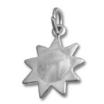 Silver eight-pointed star pendant charm