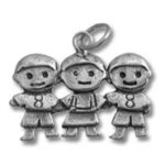 2 Boys and 1 Girl Silver Charm