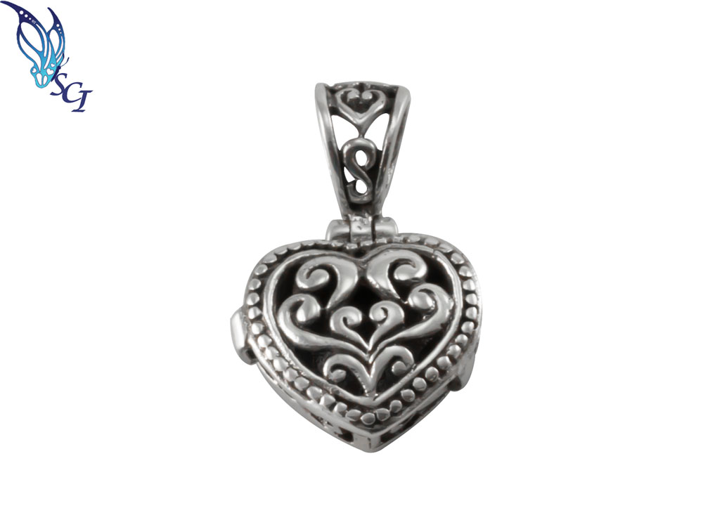 Sterling Silver Heart Prayer Box Sterling Silver Heart Prayer Box
