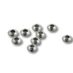 Silver round spacer beads with center holes