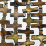 Brown Mother of Pearl Cross
