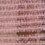 Pink faceted bead curtain close-up