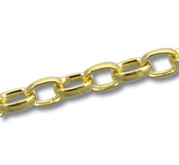 Gold Flat Oval Links