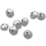 silver round metal spacer beads