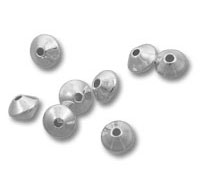 silver round metal spacer beads