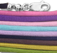 Assorted colorful cords with lobster clasp