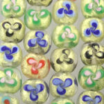 Glass Beads with Flowers