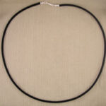 black cord necklace with silver clasp