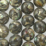 Iridescent abalone shell round beads