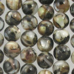 Mottled round gemstone beads
