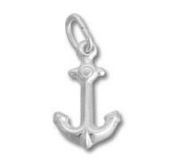 small silver anchor pendant charm