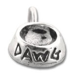 Silver 'DAWG' dog bowl charm