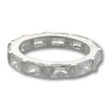 Silver band with rectangular cutouts