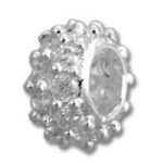Clear Silver Spacer Bead